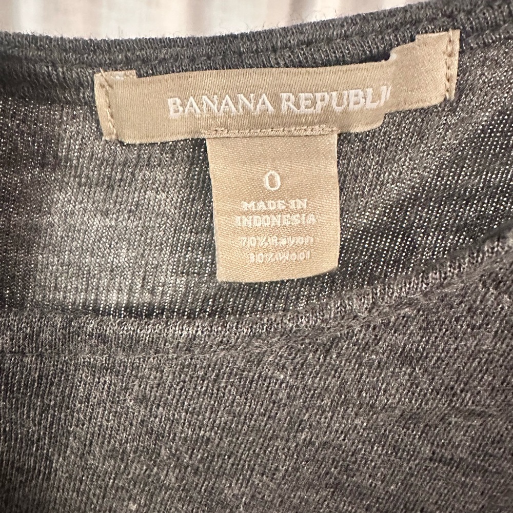 Banana Republic Charcoal Knit Top